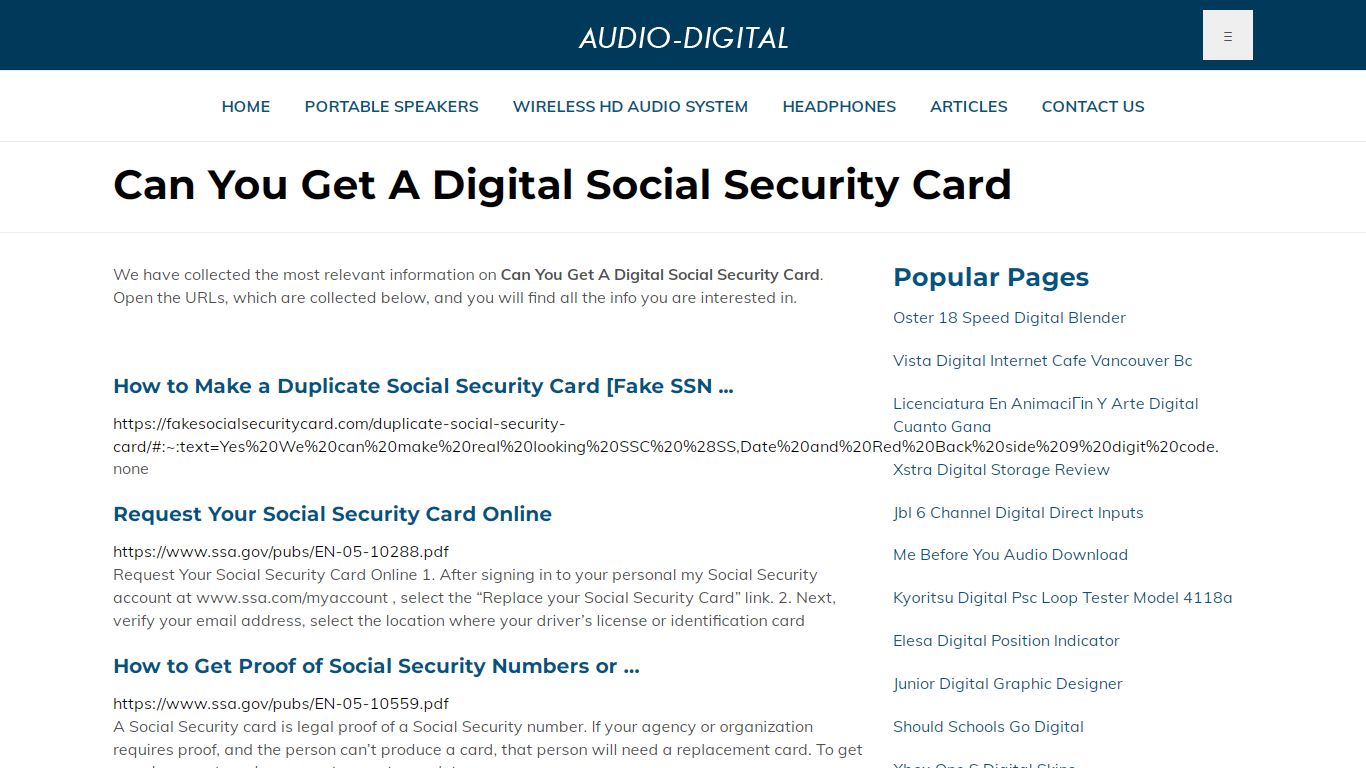 Can You Get A Digital Social Security Card | Audio-Digital.net